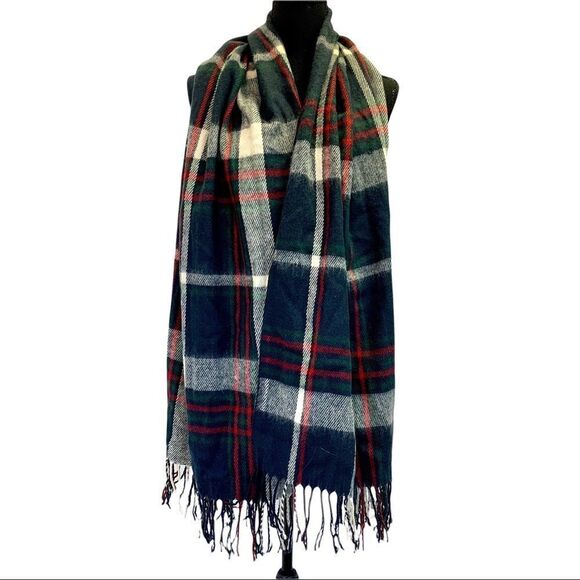 NAVY Cream Red Green Long Fluffy Warm Scarf 💥 - Picture 5 of 5